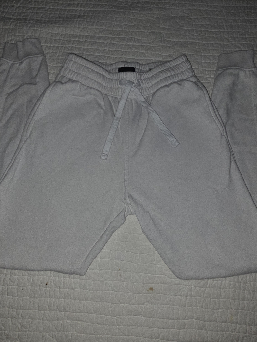 H&M Off-White Drawstring Jogger Pants Size XS